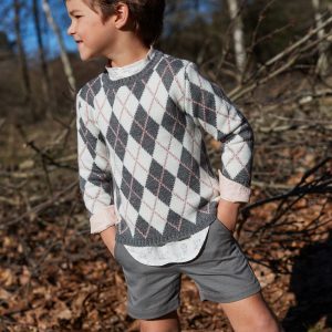 Jersey rombos TRASNIÑOS de La Martinica, Invierno 2024 - 6a, GRIS